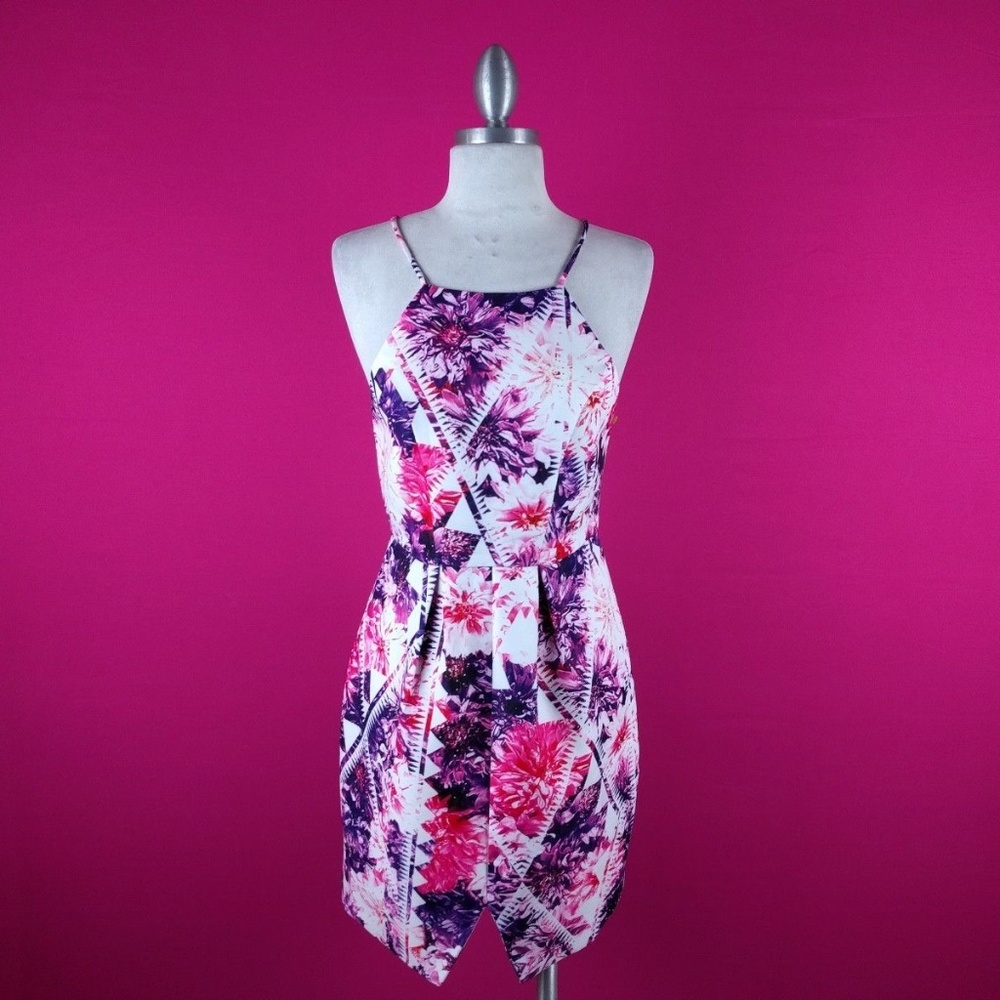 @ Ava sz 8 Pink Purple Dress Aline Floral